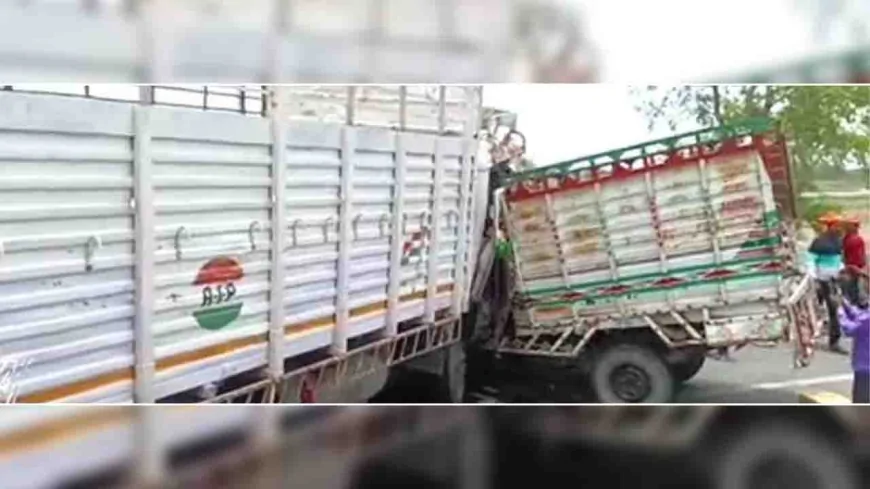 डीसीएम और पिकअप की भिड़ंत होने से पांच लोगों की मौत, छह घायल