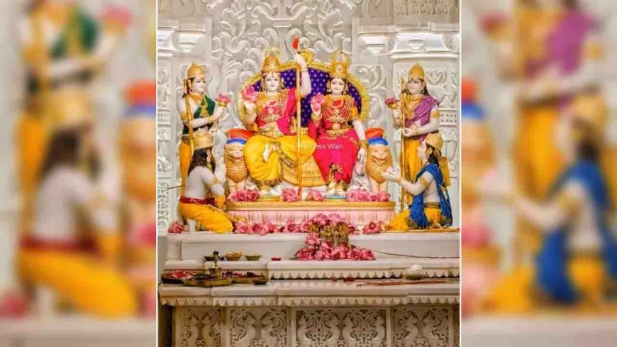 गर्भगृह में प्रतिष्ठित हुए भगवान श्रीराम, सीता, लक्ष्मण, भरत, शत्रुघ्न और हनुमानजी