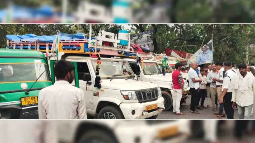 मालवाहक वाहनों में सवारी बैठाने वालो के विरुद्ध हुई कार्यवाही