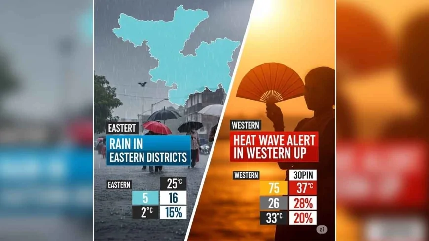 उत्तर प्रदेश का मौसम : पूर्वी जिलों में बारिश, पश्चिमी यूपी में लू का अलर्ट