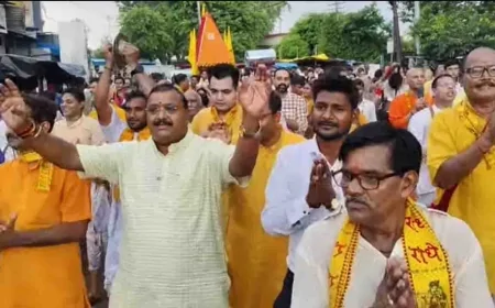 नगर क्षेत्र में भगवान श्री जगन्नाथ की निकाली गई भव्य रथ यात्रा