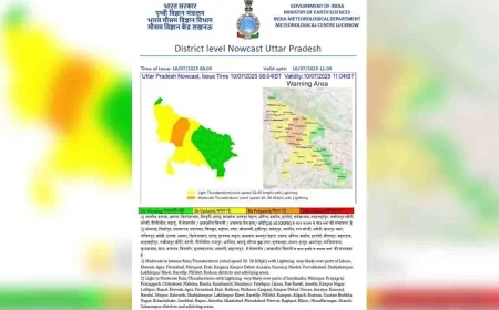 मौसम विभाग का अलर्ट, उप्र के 55 जिलों में हल्की से मध्यम वर्षा की संभावना