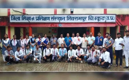 पांच दिवसीय स्काउटिंग एण्ड गाइडिंग के इन्ट्रोडक्टरी कोर्स का प्रशिक्षण सम्पन्न