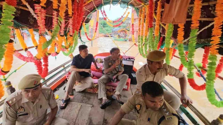 डीएम-एसपी ने मंदाकिनी के बढ़े जल स्तर पर लिया जायजा