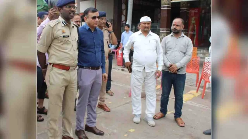 आयुक्त-डीआईजी ने भ्रमण कर देखी सुरक्षा व्यवस्था