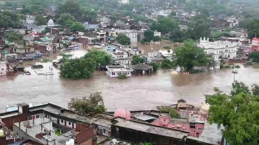 चित्रकूट में भारी बारिश का अलर्ट, मंदाकिनी नदी उफान पर