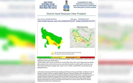 उप्र के प्रयागराज समेत दस जनपदों में आगामी तीन घंटों के मध्य तीब्र बारिश की संभावना