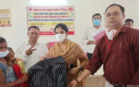 टीवी मरीजों को बांटी पोषण पोटली, किया जागरूक