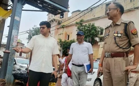 डीएम-एसपी ने मेला की तैयारियों को लेकर किया निरीक्षण