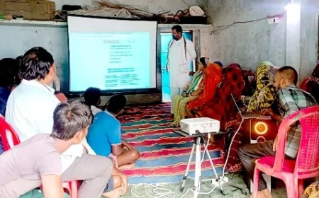 राहुल के विचारो को कांग्रेसियों ने प्रोजेक्टर से सुनाया