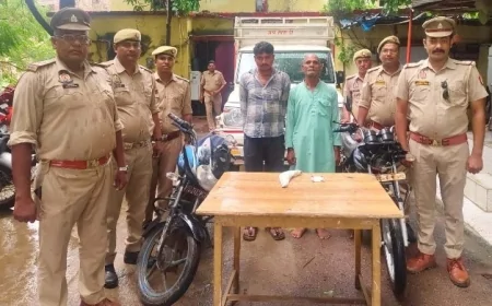 भैस व पड़िया बरामद, दो चोर गिरफ्तार, तीन फरार