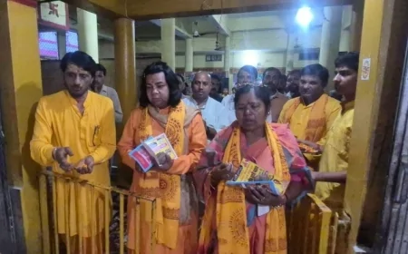 गायत्री महायज्ञ के लिए त्रिपुरा की मंत्री ने किया शक्ति कलश पूजन