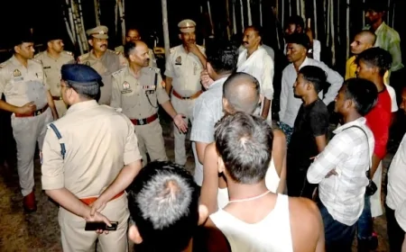 रात्रि भ्रमण कर एसपी ने सुरक्षा का दिलाया भरोसा