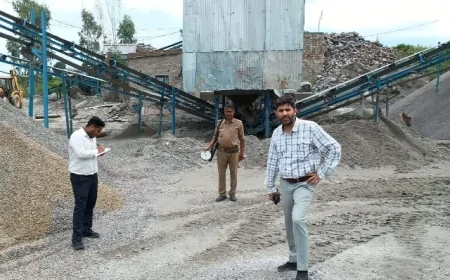 अवैध खनन करने पर क्रेशर संचालको के विरुद्ध रिपोर्ट दर्ज