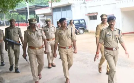 पुलिस लाइन का भ्रमण कर एसपी ने देखी व्यवस्थाएं