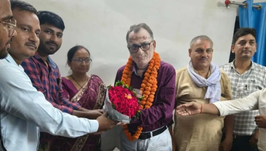शिक्षकों ने वित्त एवं लेखाधिकरी का किया स्वागत