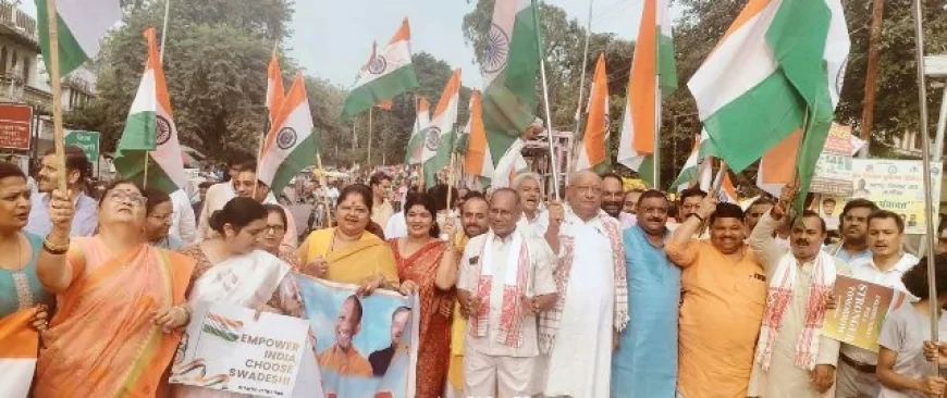 भाजपाइयों ने मंडलो में निकाली तिरंगा यात्रा