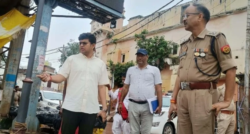 डीएम-एसपी ने मेला की तैयारियों को लेकर किया निरीक्षण