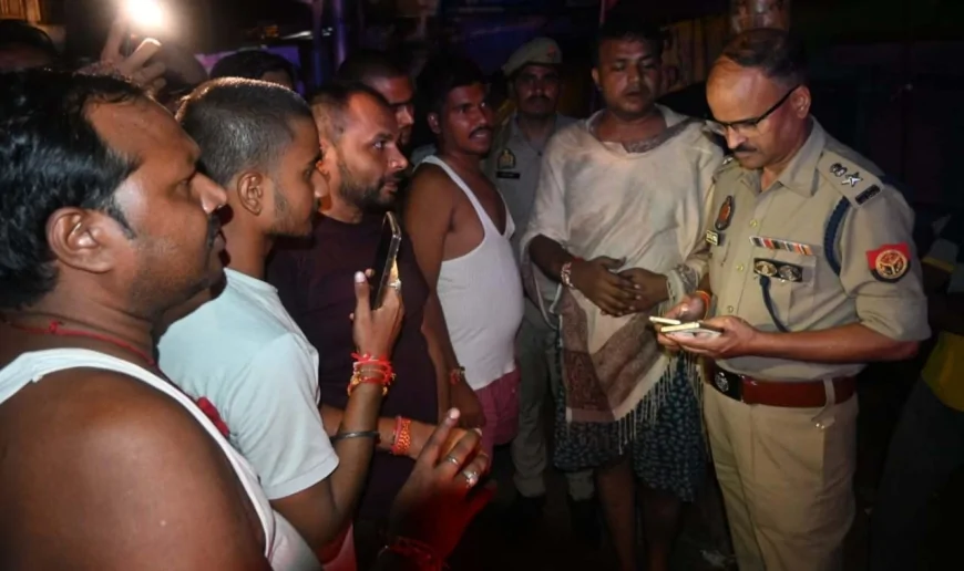 एसपी ने रात में भ्रमण कर संदिग्धों से की पूछताछ