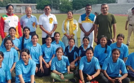 ग्रामोदय विवि की महिला टीम रस्साकसी प्रतियोगिता में बनी विजेता