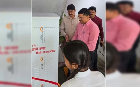 स्कूल में पायनियर्स क्लब ने लगवाया वाटर कूलर