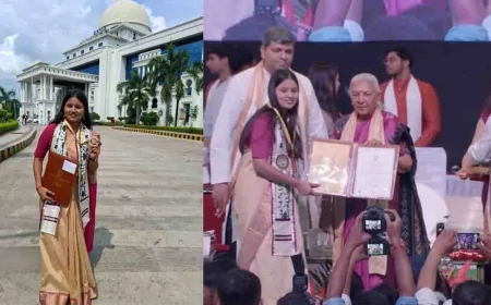 बाँदा की बेटी सृष्टि श्रीवास्तव स्वर्ण पदक से सम्मानित