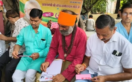प्रधानमंत्री मोदी के जन्मदिन पर बुंदेलों ने खून से लिखे 75 खत