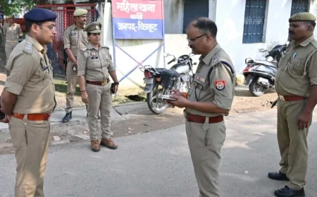 महिला थाना का एसपी ने किया आकस्मिक निरीक्षण