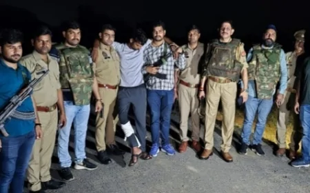 झाँसी : पुलिस मुठभेड़ : अरविन्द हत्याकांड का नामजद आरोपित घायल, दो अन्य गिरफ्तार