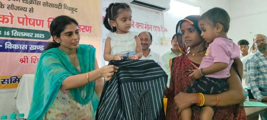 85 सैम बच्चो को आकांक्षा समिति ने बांटे पोषण किट