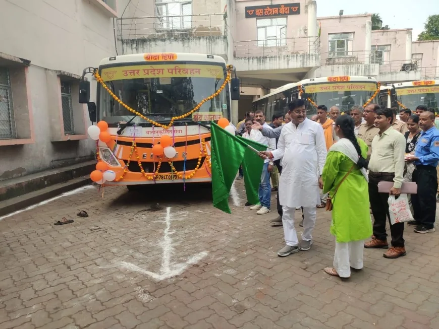बांदा रोडवेज से नवीन वातानुकूलित बसों का शुभारंभ