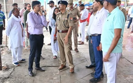 भ्रमण कर दीपावली मेला तैयारियों का डीएम-एसपी ने लिया जायजा