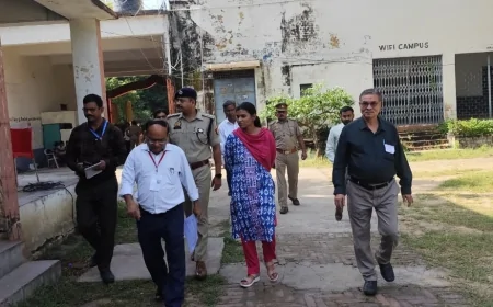 जिलाधिकारी एवं पुलिस अधीक्षक ने लिया परीक्षा केंद्रों की सुरक्षा व्यवस्था का जायजा