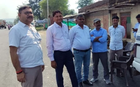 फोरलेन सड़क निर्माण कार्य का टीम ने किया निरीक्षण