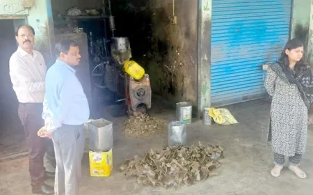 खाद्य सुरक्षा टीम ने छापेमारी कर भरे सैम्पल