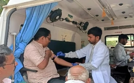 विशाल निःशुल्क नेत्र एवं स्वास्थ्य परीक्षण शिविर का हुआ आयोजन