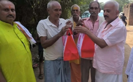संगवारा गांव में घर-घर बांटी गई बूंदी के लड्डू व मालपुआ