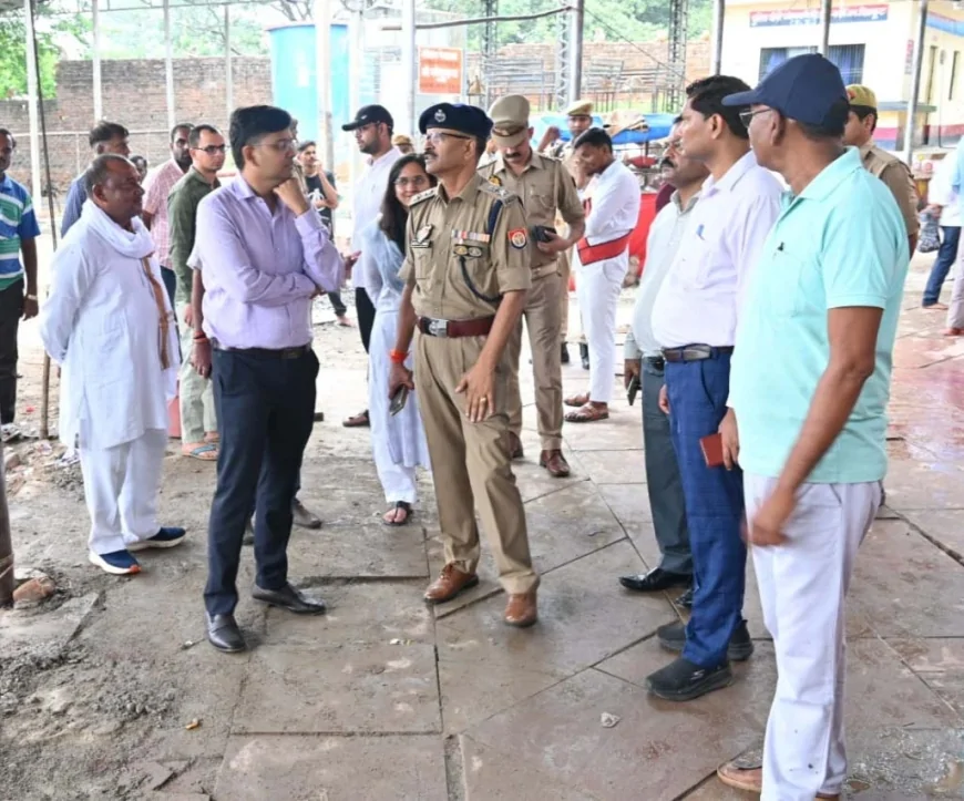 भ्रमण कर दीपावली मेला तैयारियों का डीएम-एसपी ने लिया जायजा