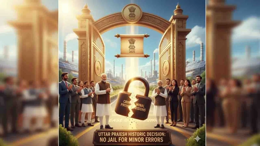 यूपी सरकार का ऐतिहासिक फैसला : मामूली त्रुटियों पर अब जेल नहीं जाएंगे उद्यमी-व्यापारी, 'सुगम व्यापार अध्यादेश 2025' को मिली मंजूरी