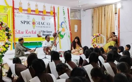 भारतीय शास्त्रीय संगीत की सुरम्य प्रस्तुति ने बांदा के विद्यार्थियों को किया मंत्रमुग्ध