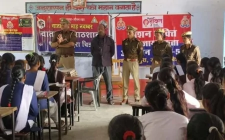 छात्र-छात्राओं को बताए गए यातायात नियम