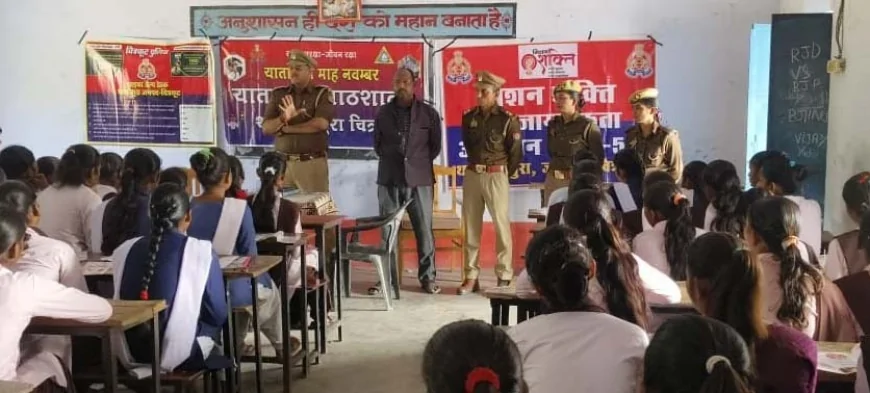 छात्र-छात्राओं को बताए गए यातायात नियम