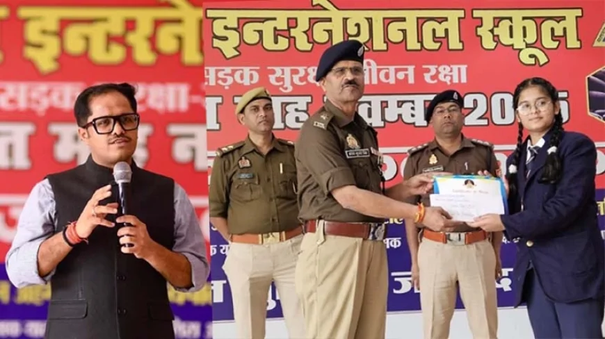 श्रीजी इण्टरनेशलन स्कूल में हुआ यातायात जागरूकता कार्यक्रम