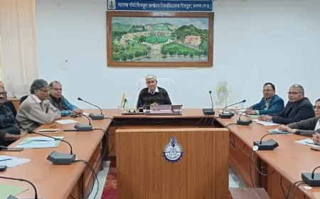 कुलगुरु प्रो. आलोक चौबे ने विश्वविद्यालय के वरिष्ठ अधिकारियों की बैठक ली