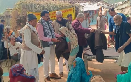 गरीबों को ठंड से राहत पहुंचाने के लिए किया कंबल वितरण