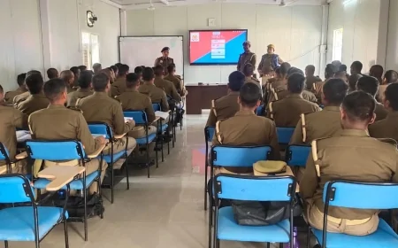 एसपी ने रिक्रूट आरक्षियों को बीएनएसएस के प्रावधानों पर दिया प्रशिक्षण