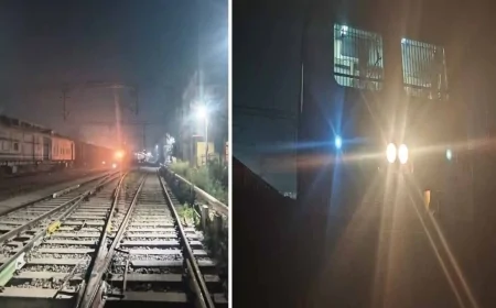 नव-दोहरीकृत बाँदा–डिंगवाही–खुरहण्ड रेलखंड पर दौड़ी पहली ट्रेन