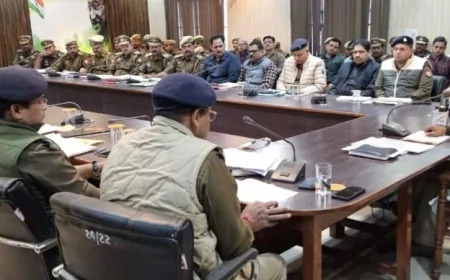 एसपी की अध्यक्षता में राघव प्रेक्षागार में हुई अपराध समीक्षा गोष्ठी