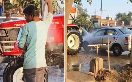 कुरारा में पेयजल से वाहन धुलाई का खेल, अवैध कनेक्शन का आरोप