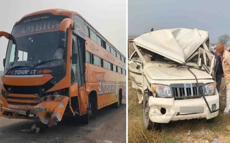 हमीरपुर : बुंदेलखंड एक्सप्रेसवे पर भीषण हादसा, तीन भाइयों और एक भतीजे की मौत